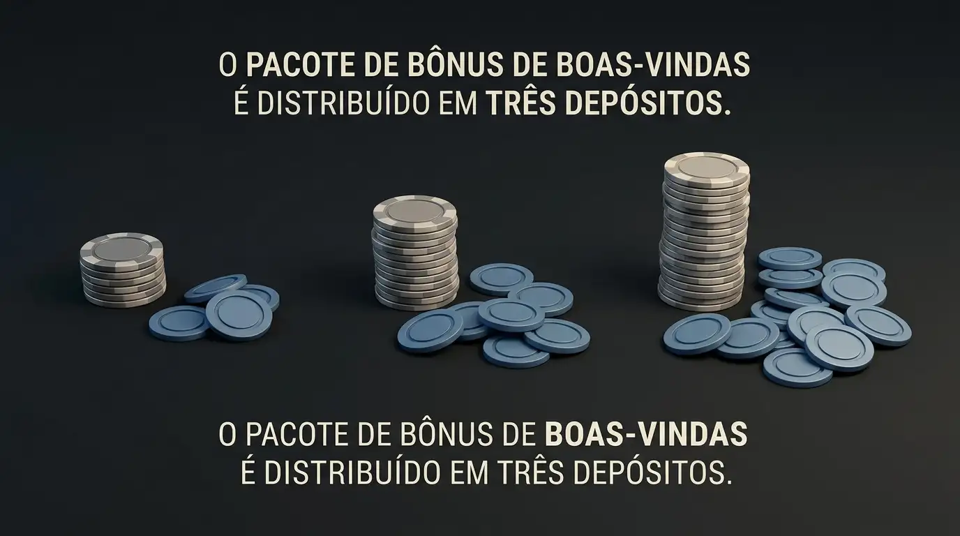 Ilustração editorial em três etapas dos depósitos do bónus de boas-vindas CHEXX